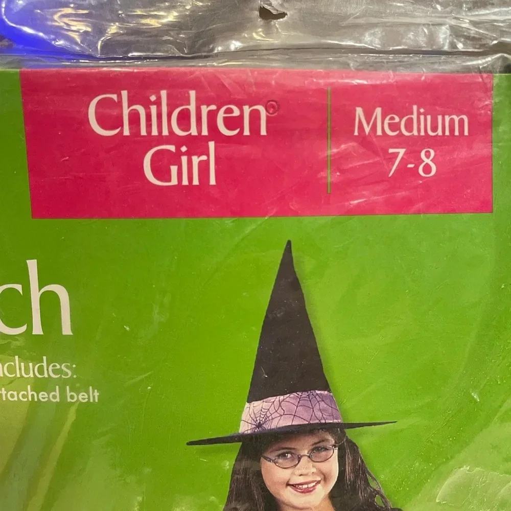 Halloween Witch 2-piece child’s Costume Size Medium (7-8) NWT